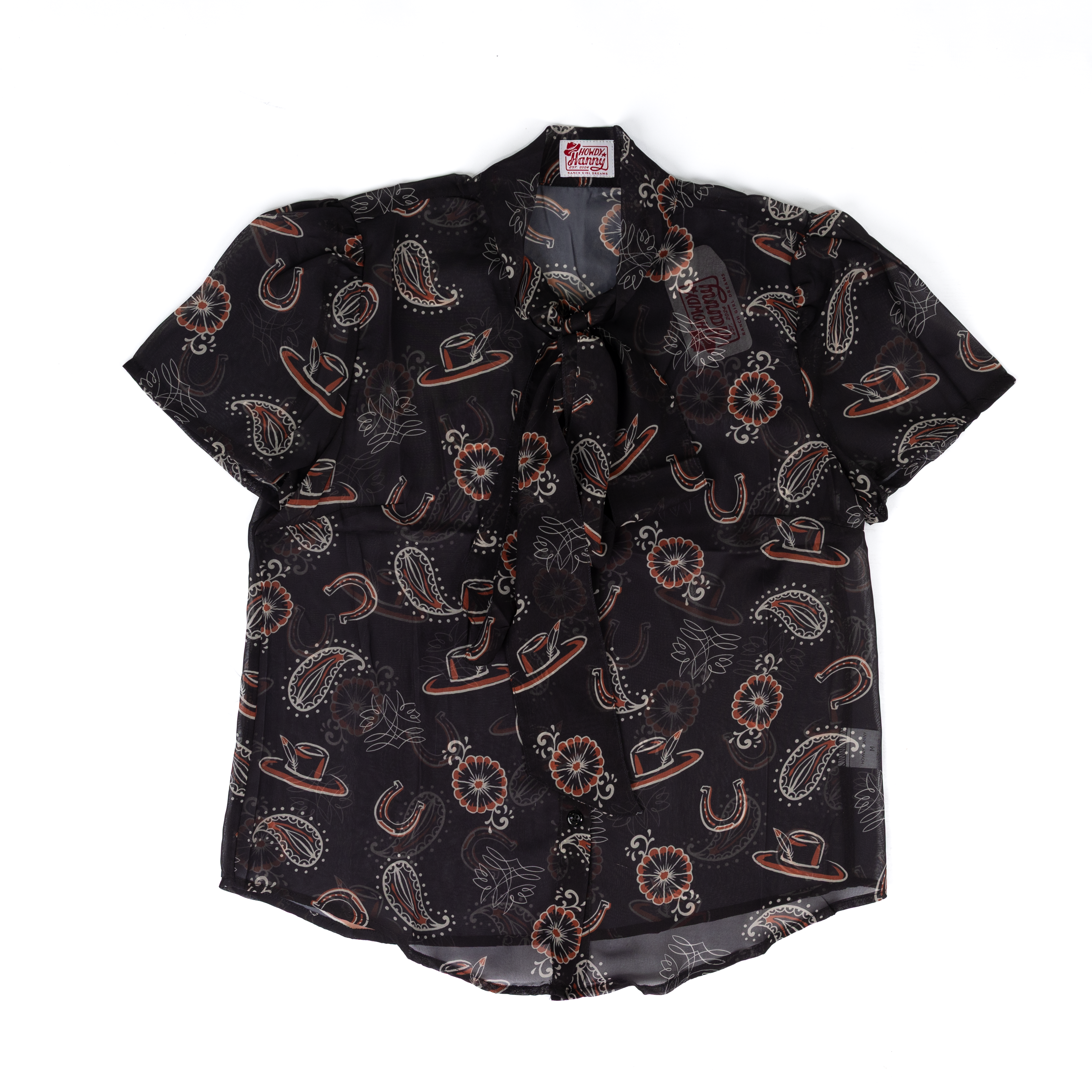 Women's Howdy Hanny Short Sleeve Floral Mesh Top 