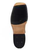 Anderson Bean Men's Distressed American Bison Square Toe Boots - Black Top - Style 363024