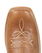 Old West Youth Boy's Brown Square Toe Boots with Purple Top 8211Y