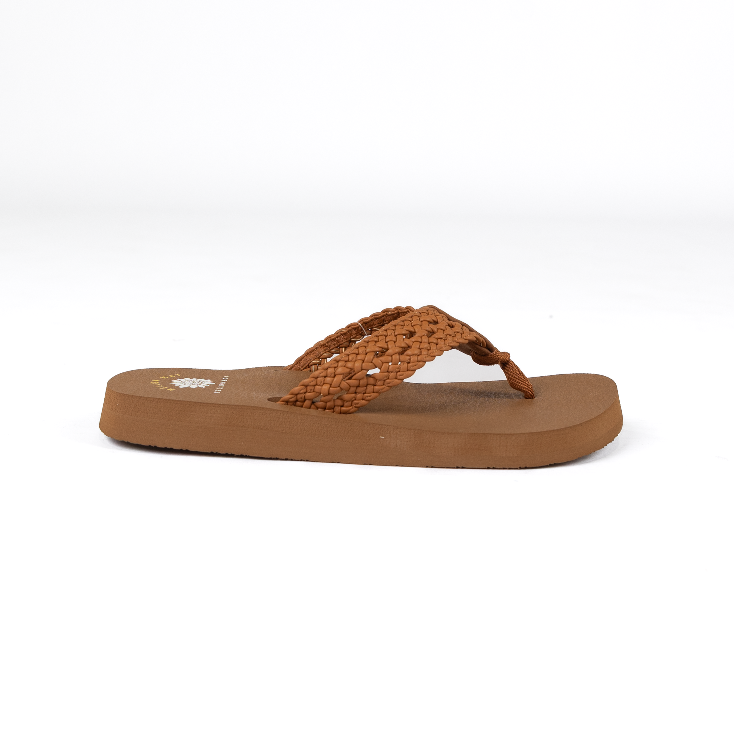 Women's Yellow Box Tan Niles Flip Flops 65873-TAN