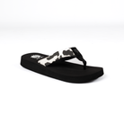 Women's Yellow Box Flexter White and Black Flip Flops 66356-W/B