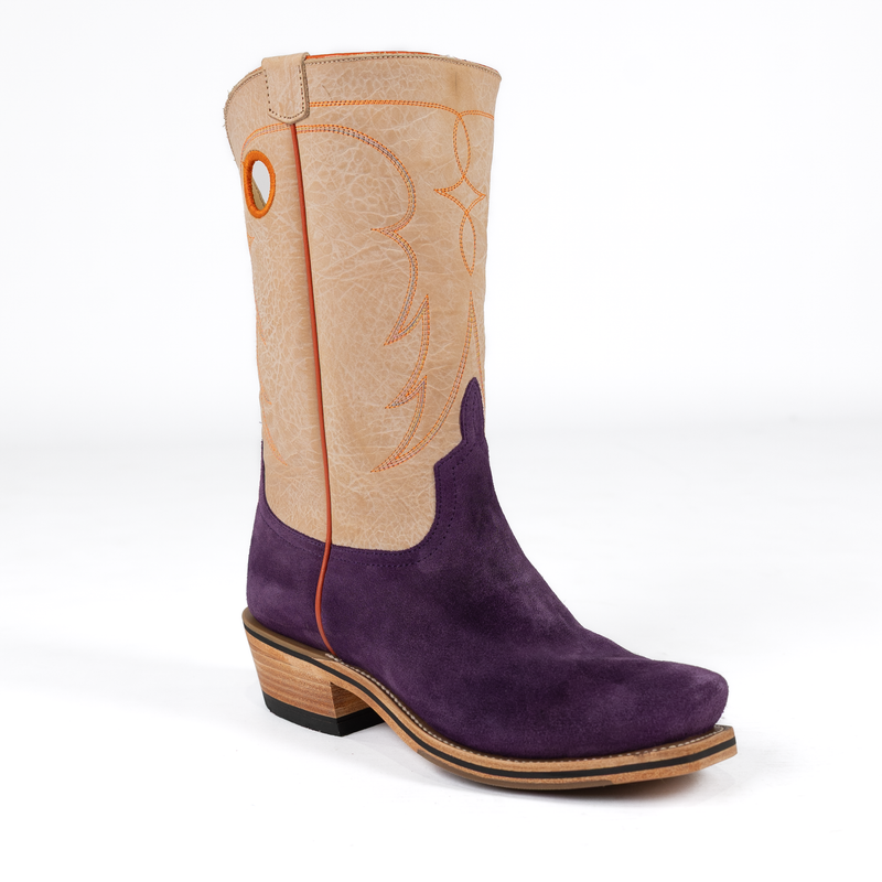 Men's Horsepower High Noon Purple Suede Cutter Toe Boots HP9517