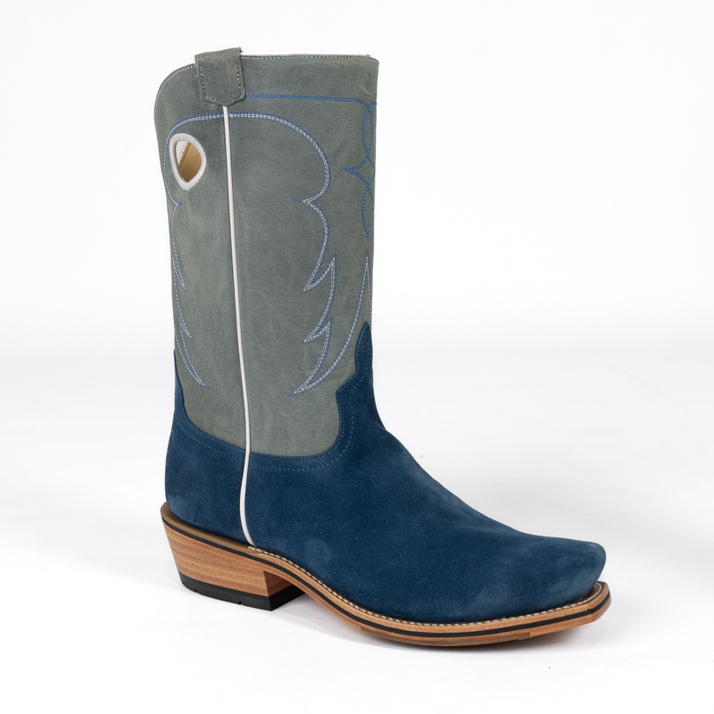 Men's Horsepower High Noon Blue Suede Cutter Toe Boots HP9518