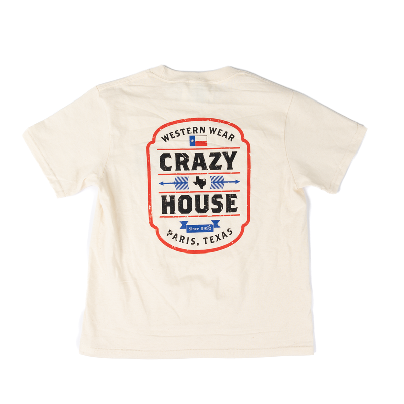 Youth Crazy House Natural Feed Sack T-shirt 