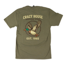 Crazy House Military Green Flying Mallard T-shirt 