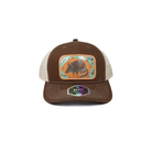 Women's McIntire Saddlery Brown and Tan Mesh Snapback with Leather Patch CAP-14