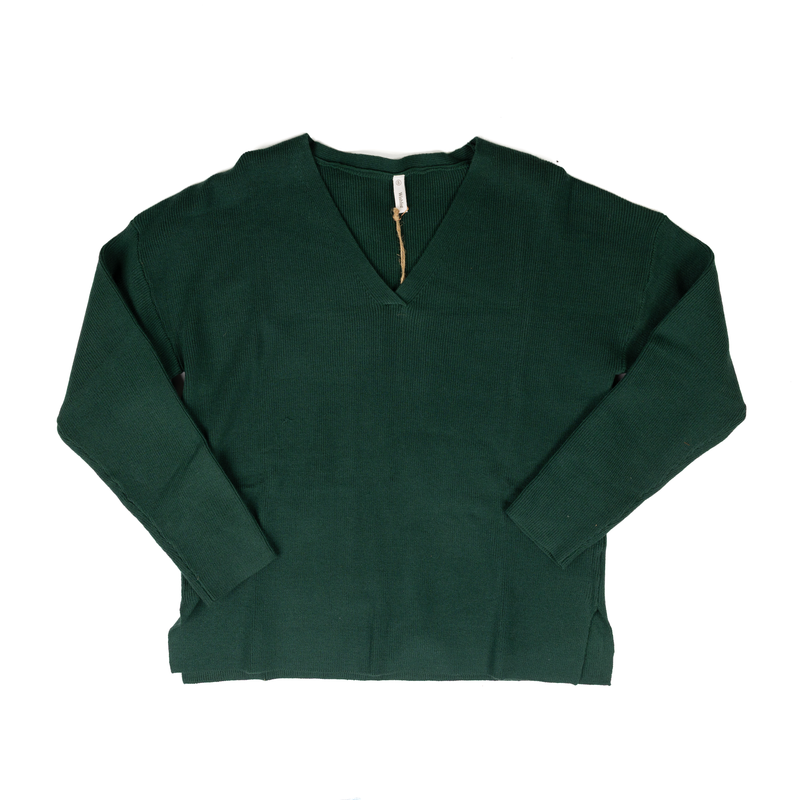 Women's Wishlist Dark Green Long Sleeve Sweater WL25-11145