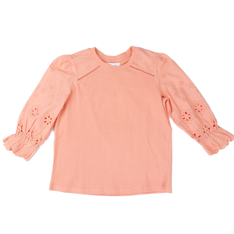 Women's Dear John Terracotta Lacey Long Sleeve Blouse DSW3172TRC