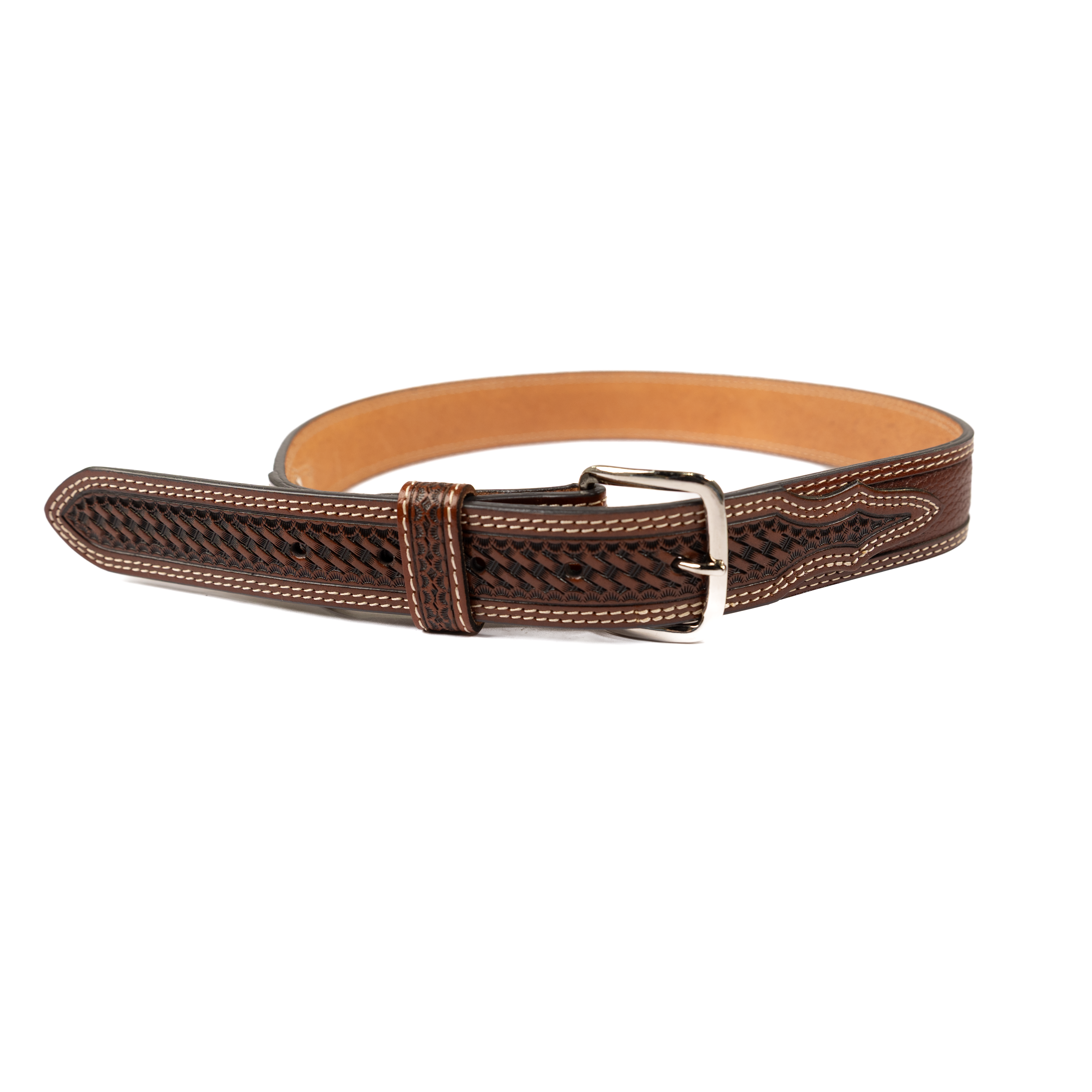 Boy's Cowboy Chrome Brown Leather Belt 275