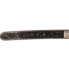 Men's Cowboy Chrome Black Leather Belt with Conchos 1841