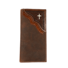 Men's Cowboy Chrome Dark Brown Leather Rodeo Style Wallet W3125