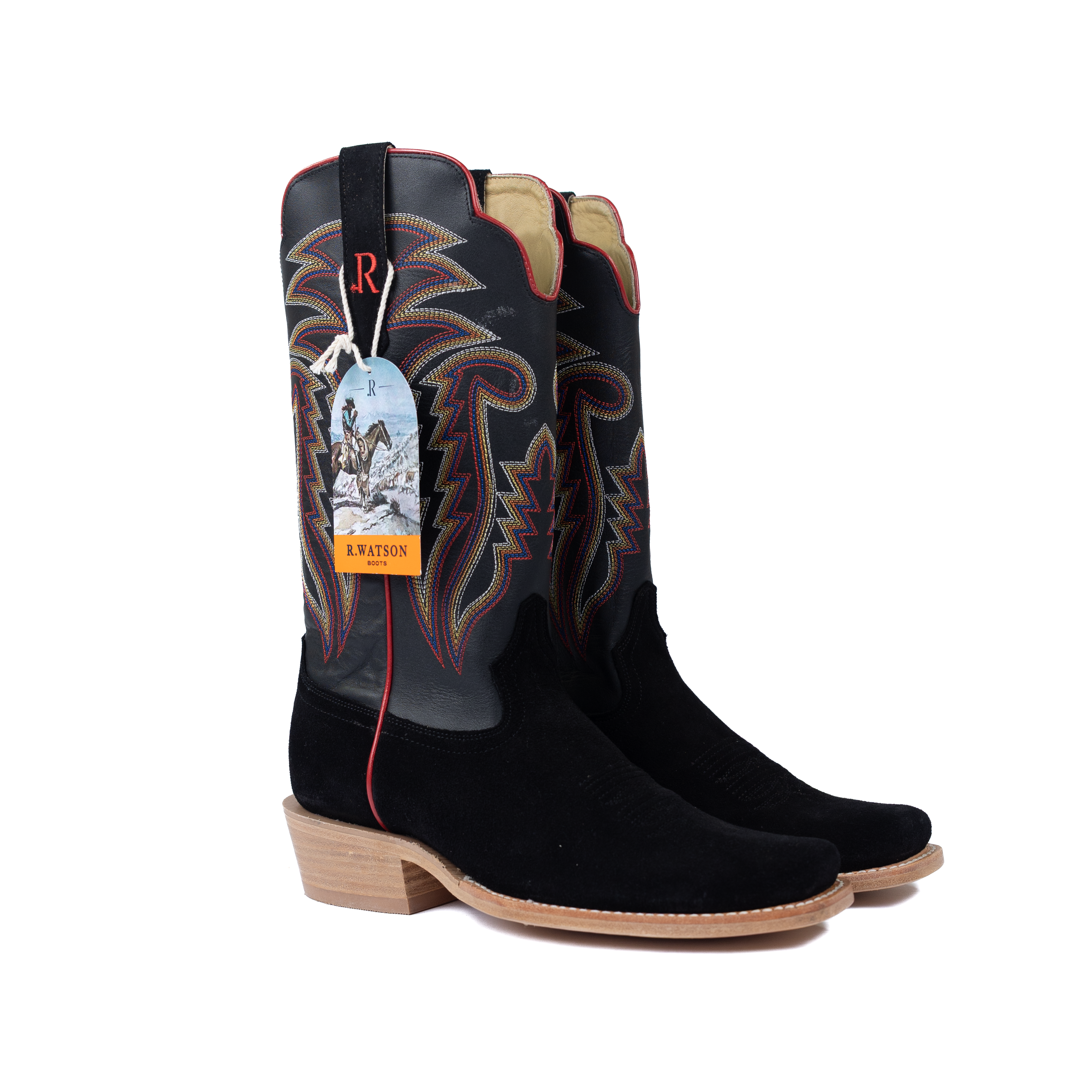 Men's R. Watson Roughout Narrow Square with 13″ Black Cowhide Top RW8208-1