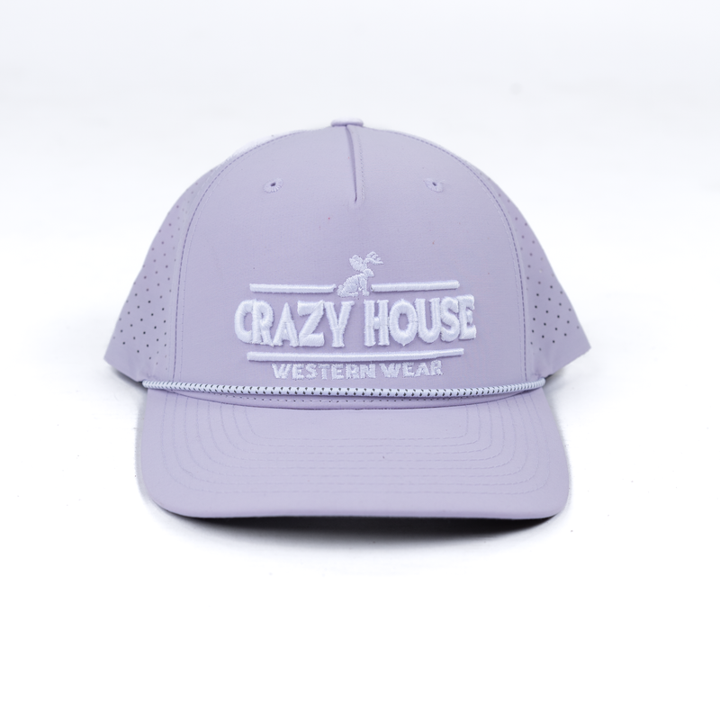 Crazy House Lilac and White Snapback with Puff Stitching