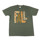 Women's Moss Green Short Sleeve Fall T-shirt