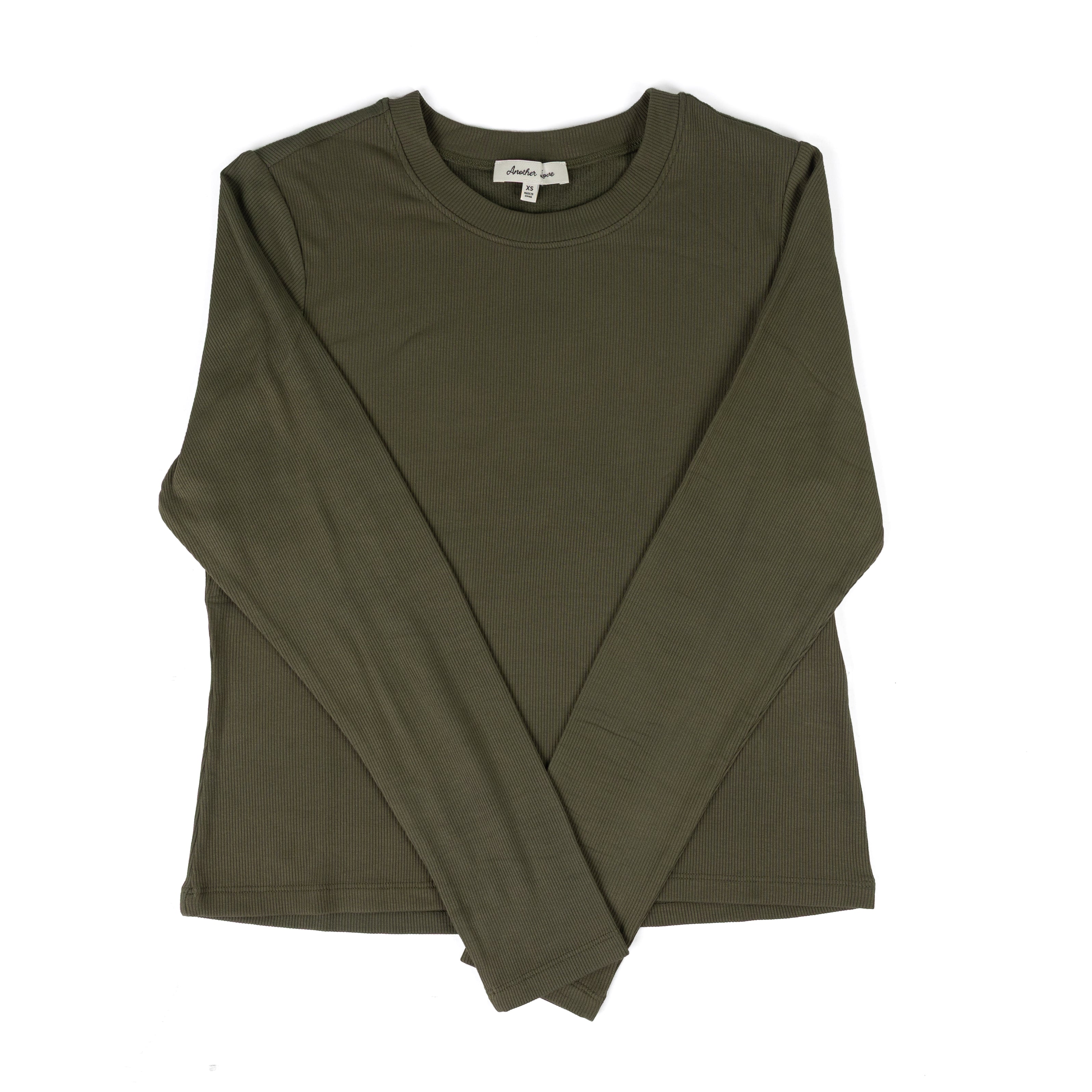 Another Love Women's Forest Green Elva Long Sleeve Shirt 