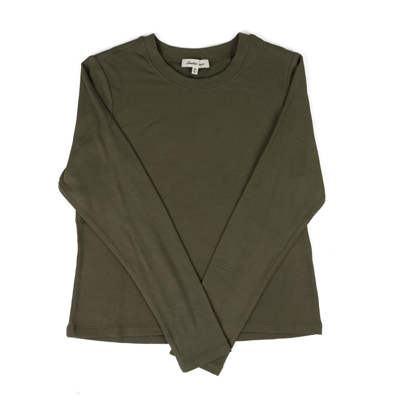 Another Love Women's Forest Green Elva Long Sleeve Shirt 