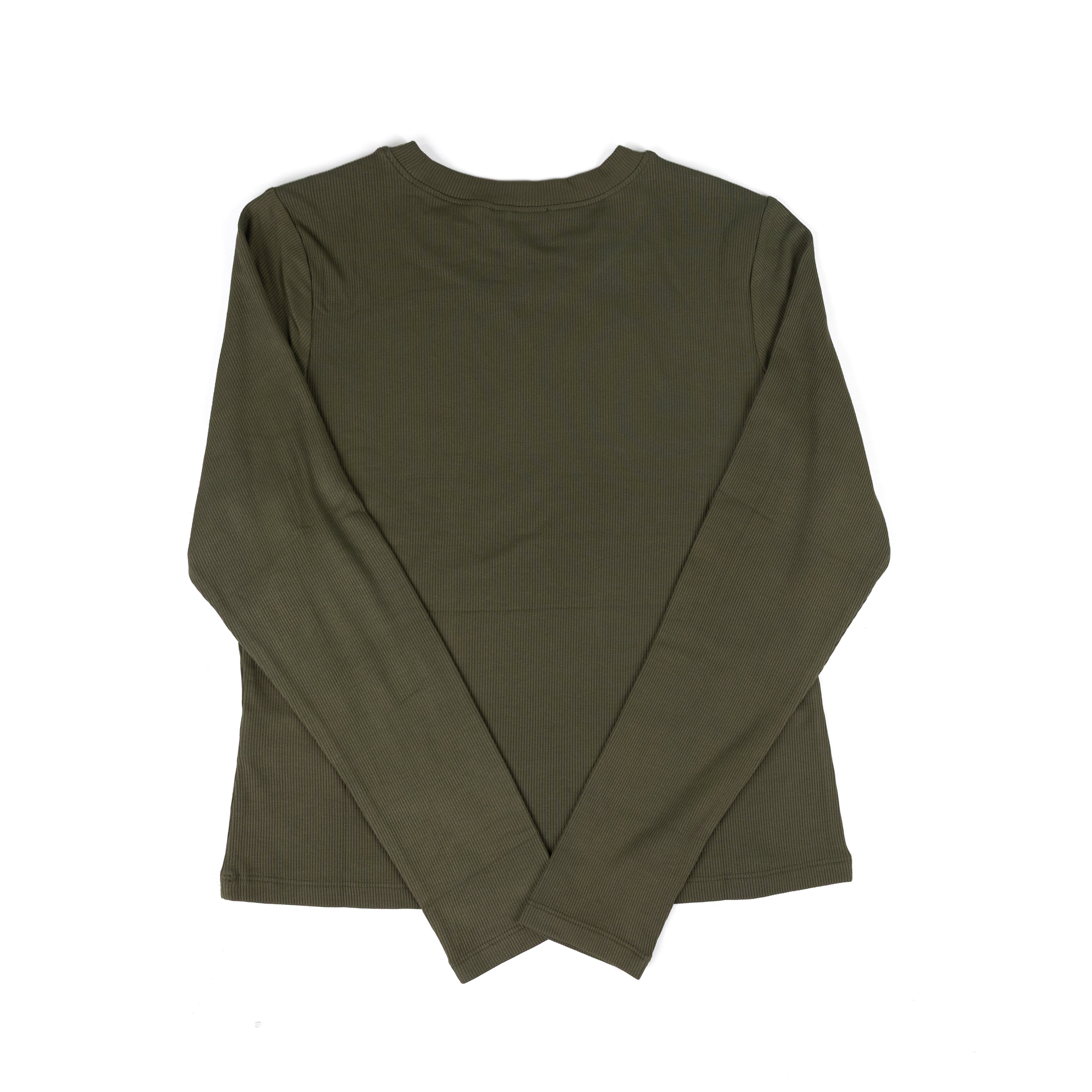 Another Love Women's Forest Green Elva Long Sleeve Shirt 