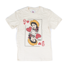 Women's Ivory Short Sleeve Queen of Hearts T-shirt 