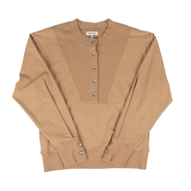 Another Love Women's Toffee Cream Arnelle Long Sleeve Shirt 