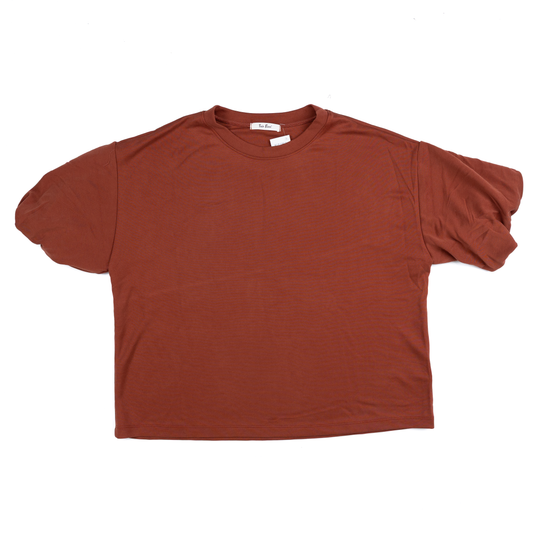 Women's Tres Bien Roundneck 1/2 Sleeve Puff Top T-41394