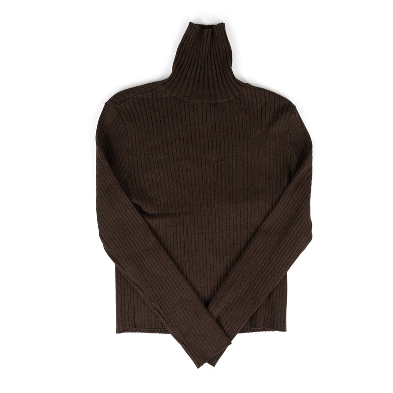 Dear John Dark Chocolate Arlen Long Sleeve High Neck Shirt