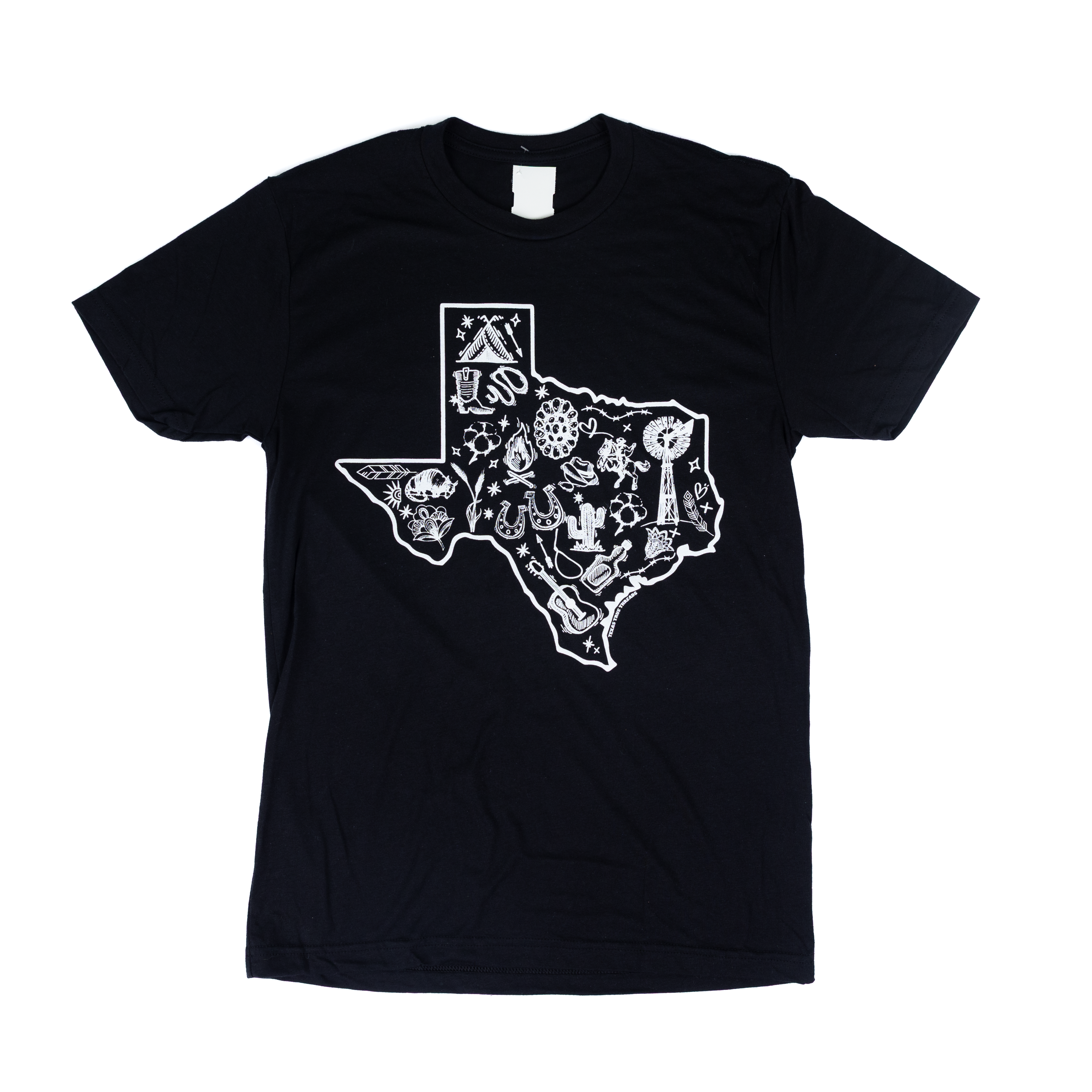 Women's Black Short Sleeve Iconic Texas Charm T-shirt 