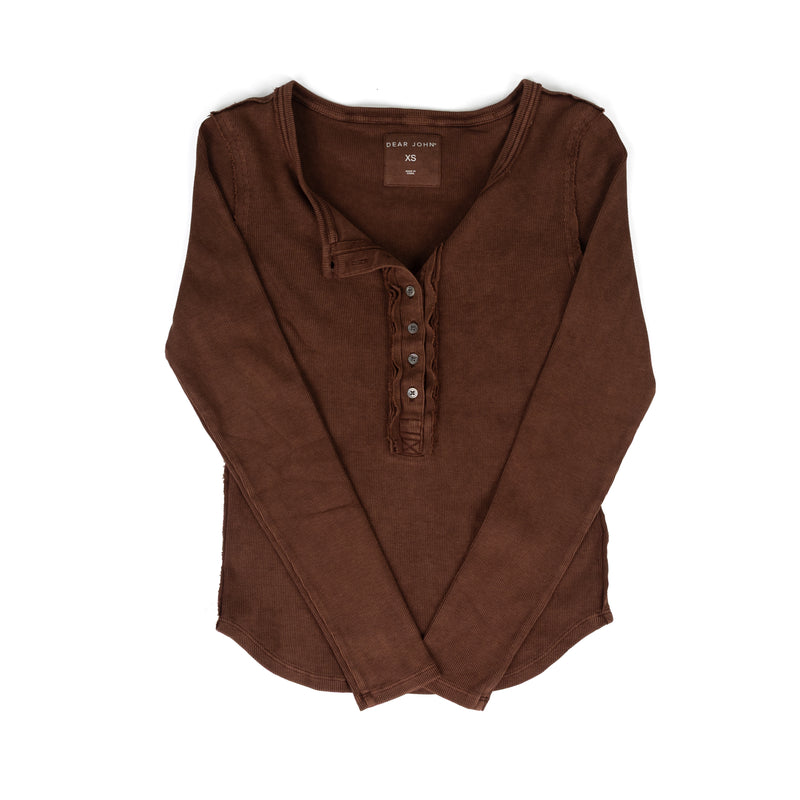 Dear John Women's Washed Cappuccino Edie Long Sleeve Shirt