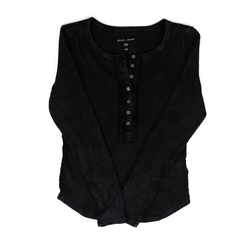 Dear John Women's Washed Black Edie Long Sleeve Shirt