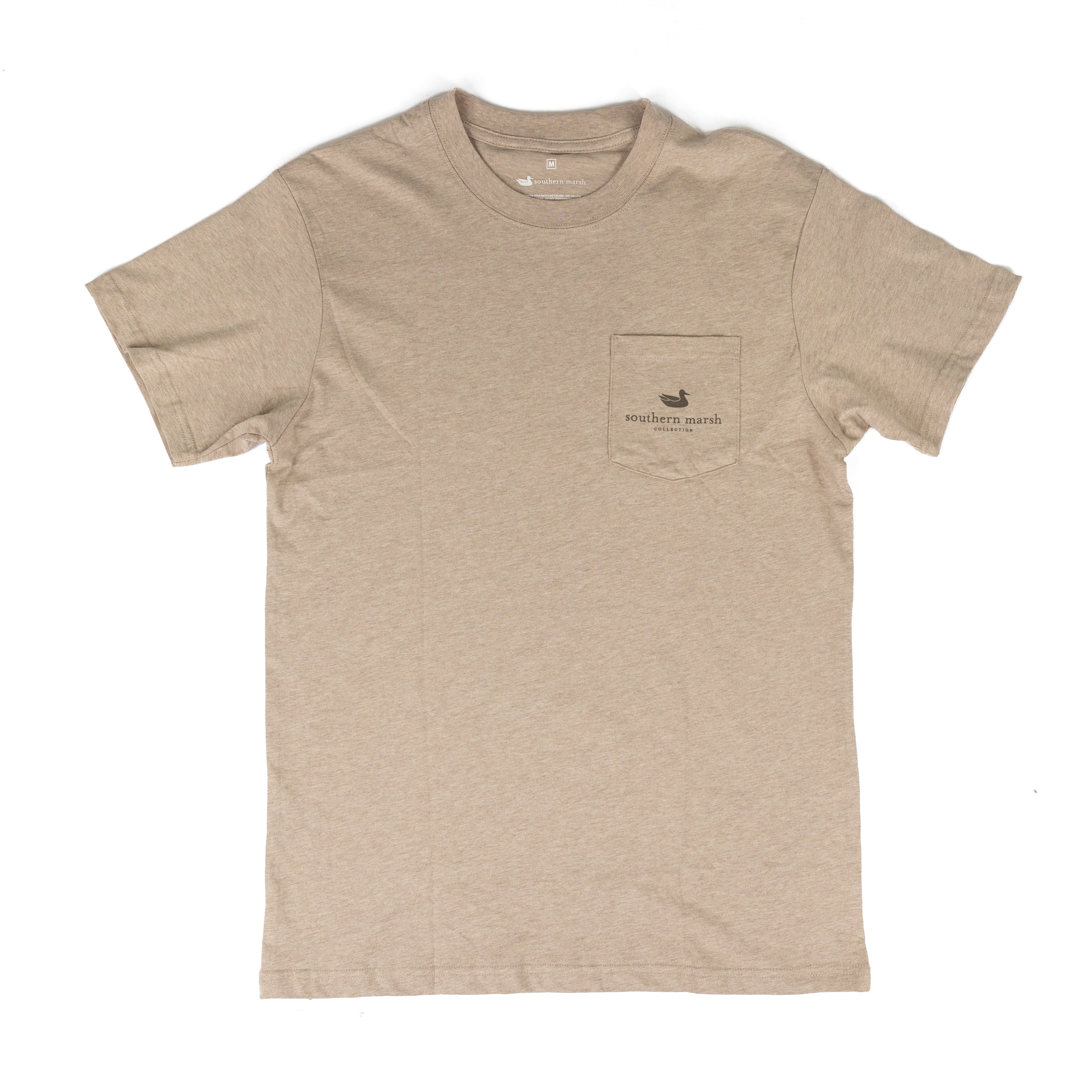 Southern Marsh Men's Light Brown Short Sleeve Inflight Badge T-shirt ABIB WBT