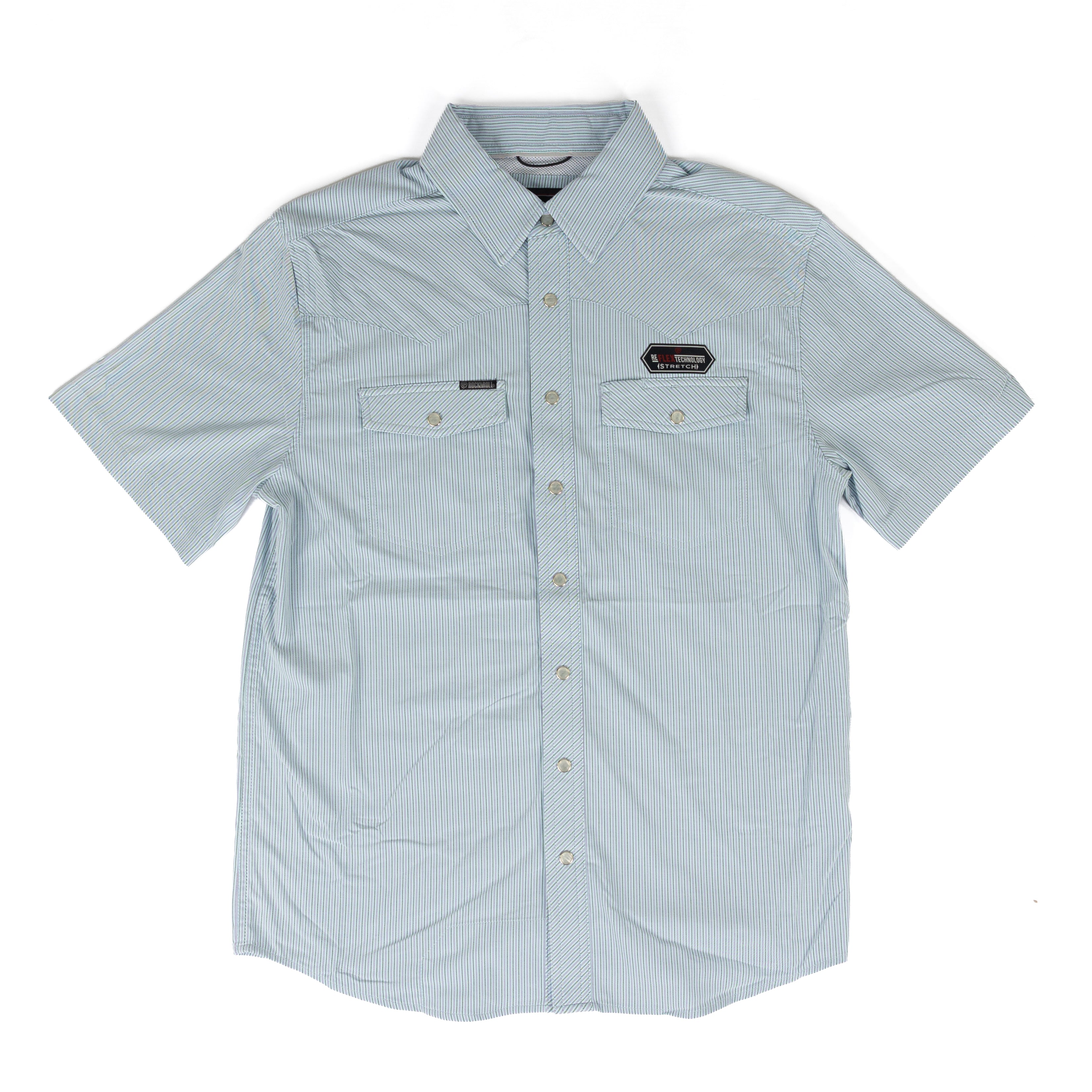Rock and Roll Denim Men's Short Sleeve Striped Tek Shirt BMN3S09465