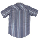 Panhandle Men's Short Sleeve Blue Striped Snap Shirt PMN3S09475