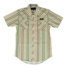Rock and Roll Denim Men's Short Sleeve Brown Stripe Shirt BMN3S09429