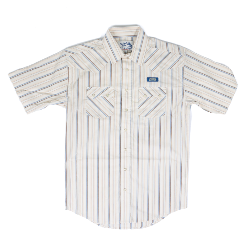 Men's Panhandle Short Sleeve Striped Snap Shirt PMN3S08143