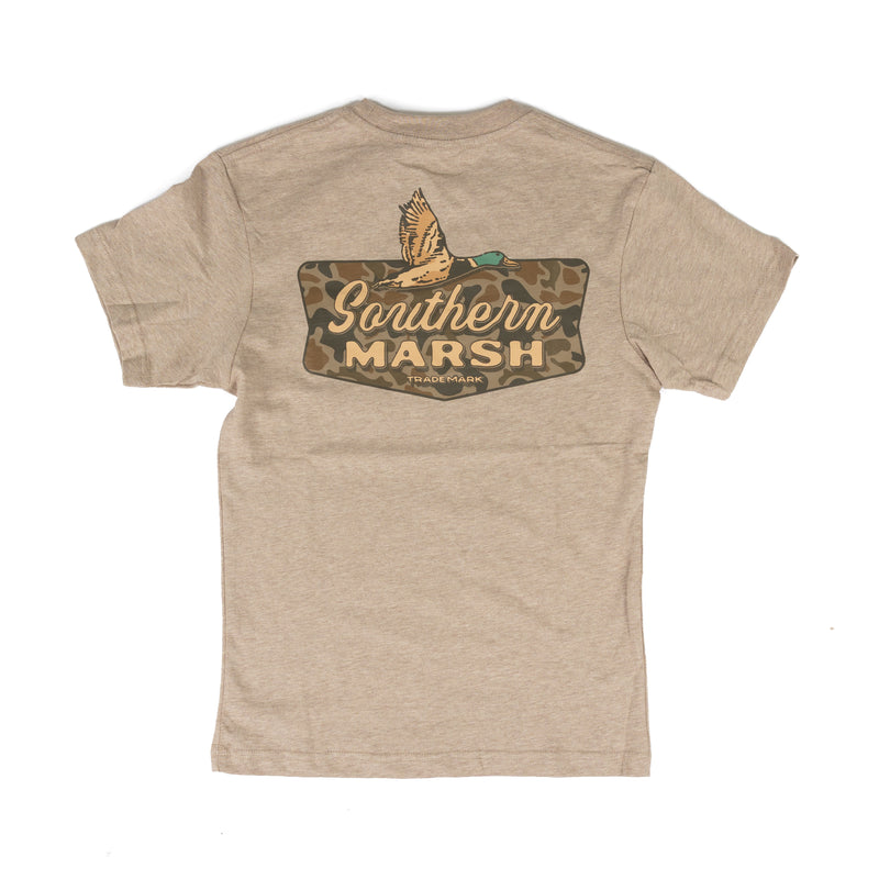 Southern Marsh Boy's Light Brown Inflight Badge T-shirt YABIB WBT
