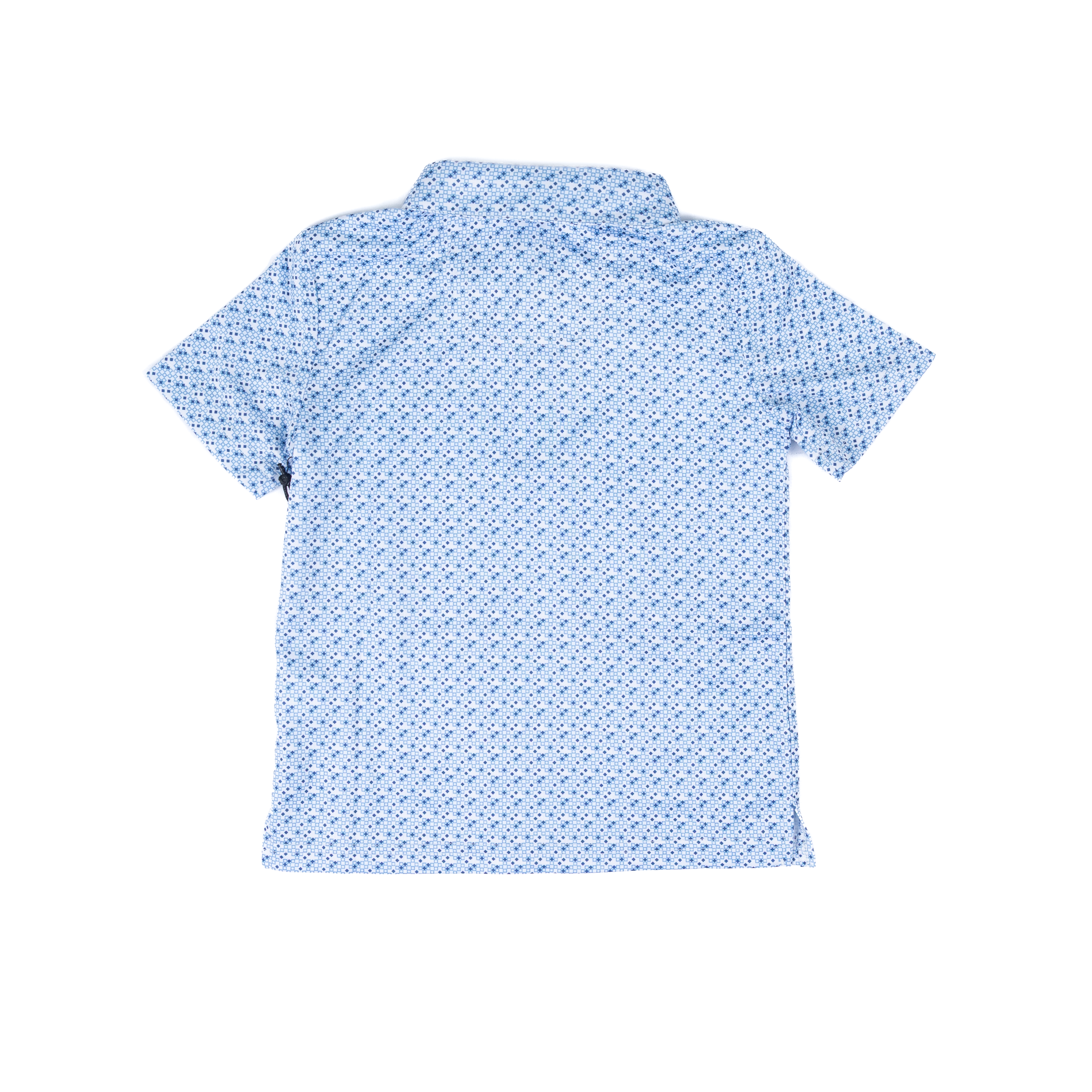 Boy's Rock and Roll Short Sleeve Light Blue Polo BB51T08333