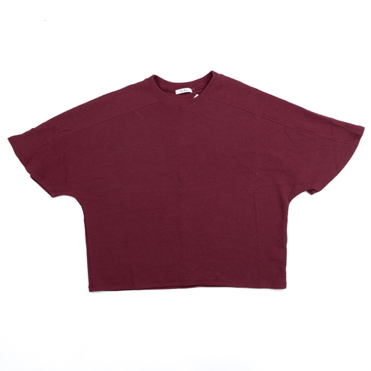 Women's Tres Bien Cloudy Knit 3/4 Sleeve Round Neck Top T-42001
