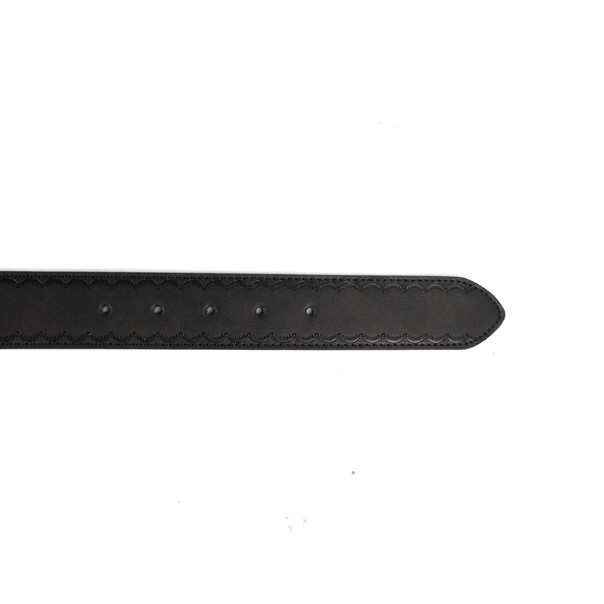 Angel Ranch Women's Black Engraved Leather Belt