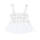 Women's Blu Pepper Floral Embroidered Tank Top - Ivory CR2876