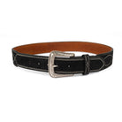 Nocona Men's Black Roughout Belt with Boot Stitching