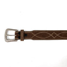 Nocona Men's Brown Roughout Boot Stitched Belt