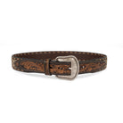 Nocona Men's Diamond Embroidered Brown Leather Belt