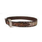 Nocona Men's Diamond Embroidered Brown Leather Belt
