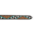 Angel Ranch Women's Checkerboard Hand Painted Tooled Leather Belt