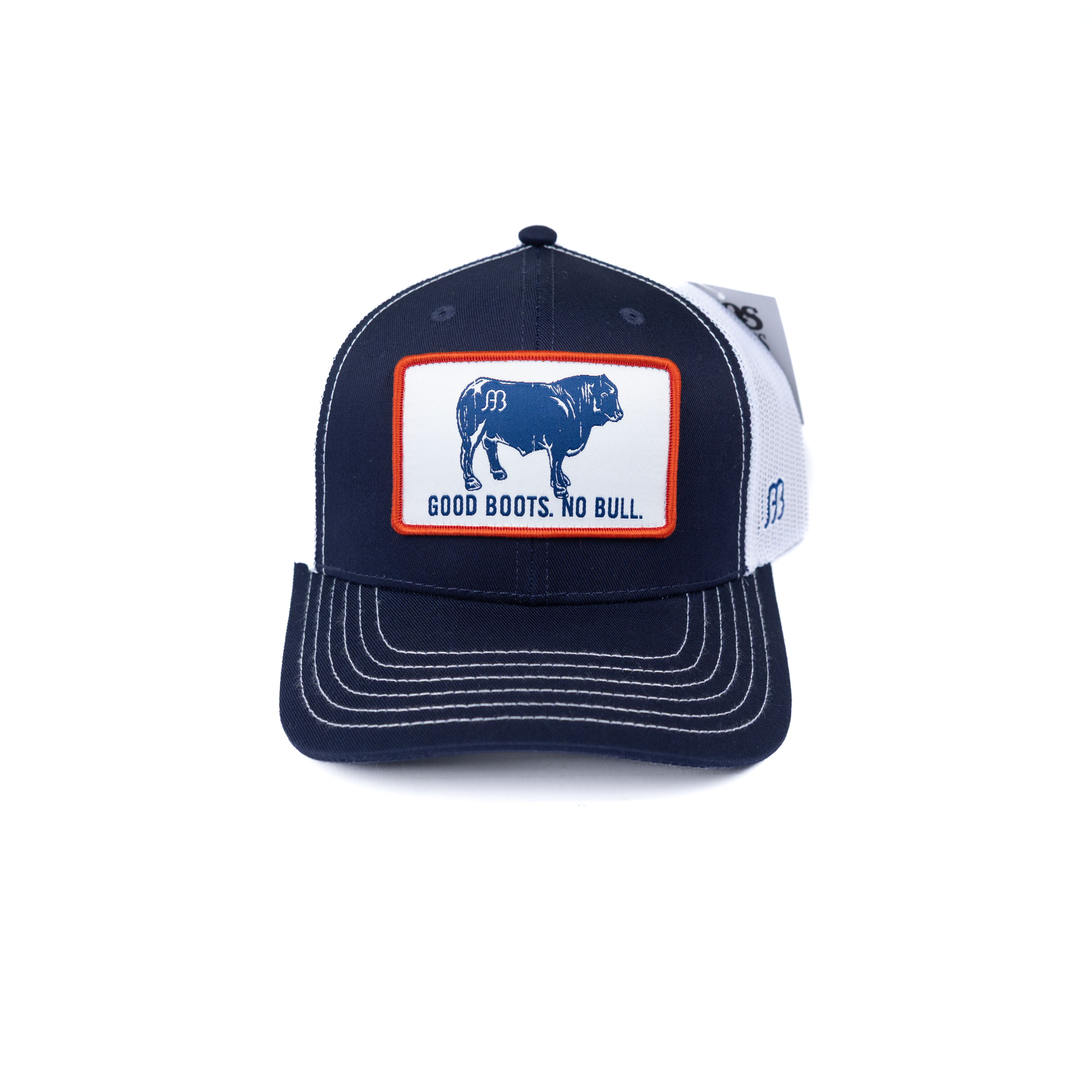 Men's Anderson Bean Navy and White Mesh Snapback with Patch