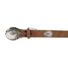 Angel Ranch Women's Brown Engraved Leather Belt