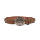 Angel Ranch Women's Brown Engraved Leather Belt