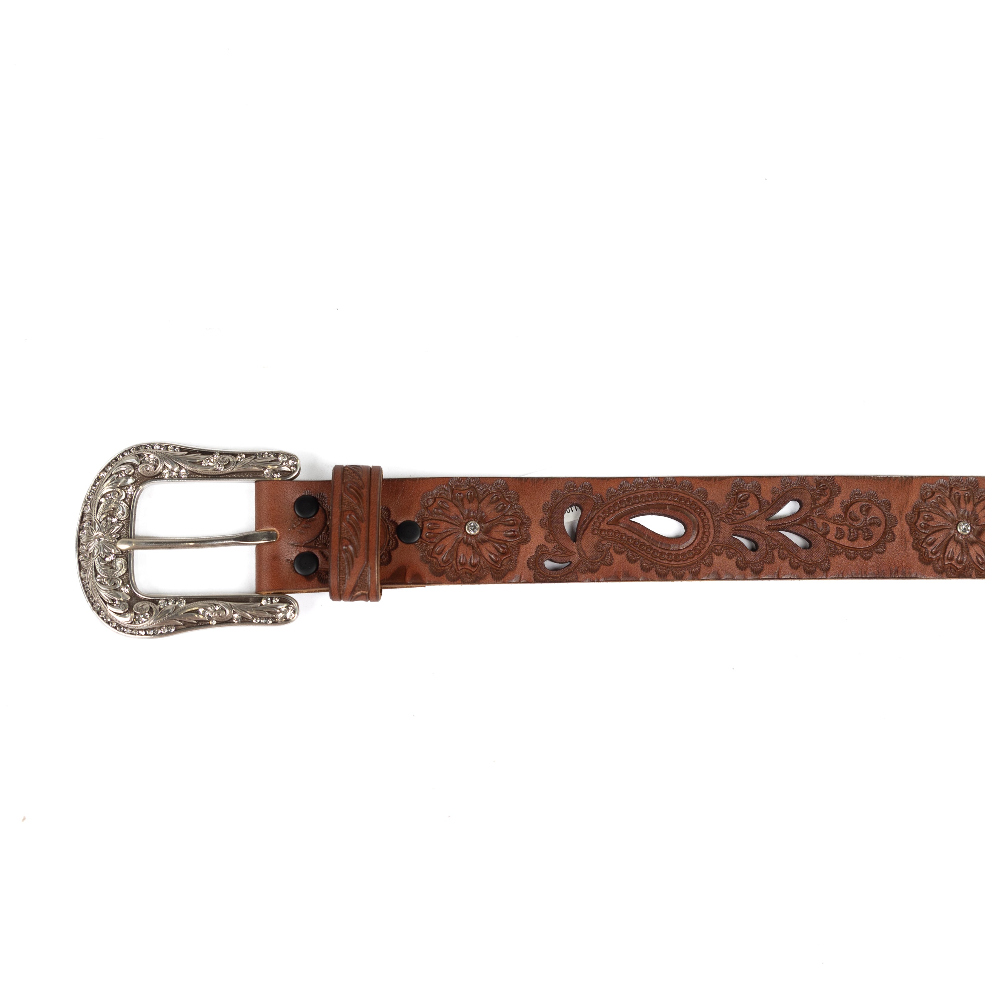 Angel Ranch Women's Light Brown Tooled Belt