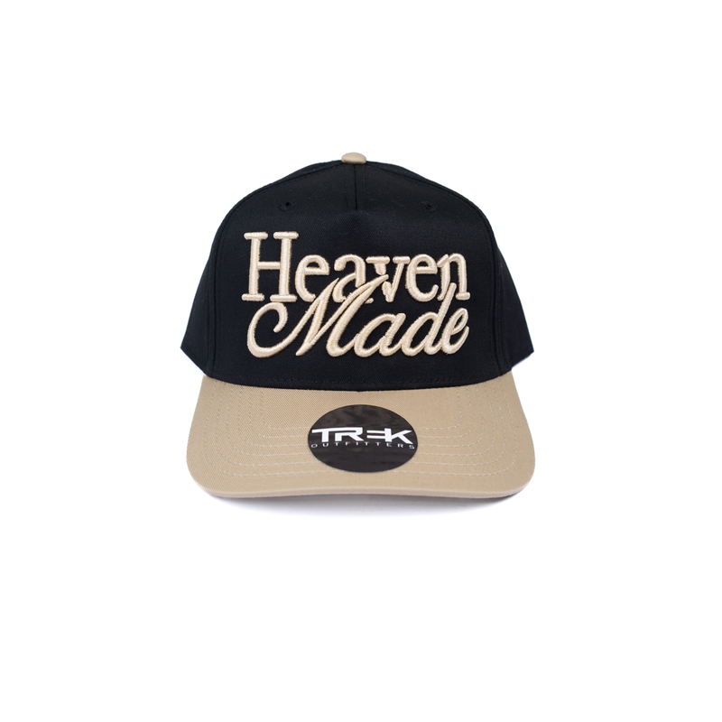 Women's Black and Tan "Heaven Made" Snapback Cap 