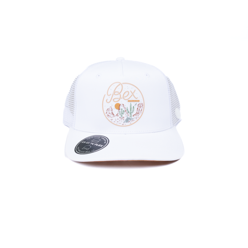 Men's Bex White Mesh Snapback with Patch H0315QT