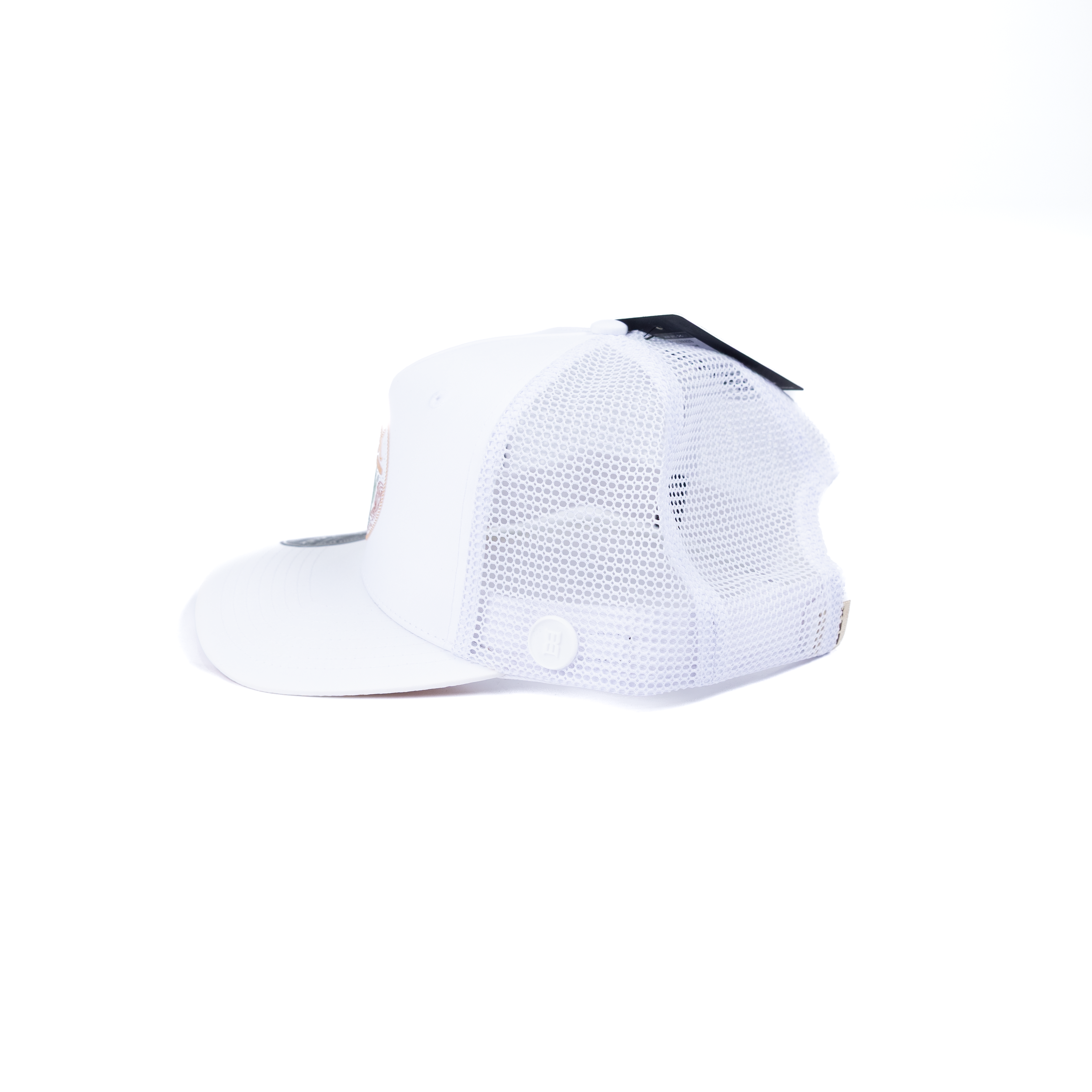 Men's Bex White Mesh Snapback with Patch H0315QT